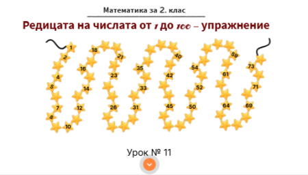 Урок № 11. Редицата на числата от 1 до 100 - упражнение